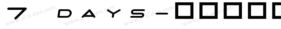 7 days字体转换